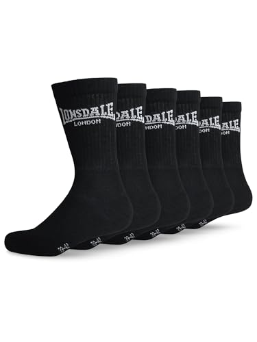 Lonsdale Socken Socks Sock 6er Pack (DE/NL/SE/PL, Numerisch, 43, 46, Regular, Regular, black) von Lonsdale