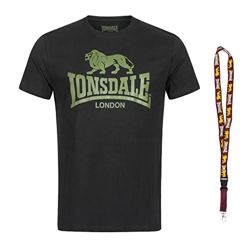 Lonsdale T-Shirt - Kurzarm Shirts - Herren Shirt - Limited Schluesselband (Bangor Black, M) von Lonsdale