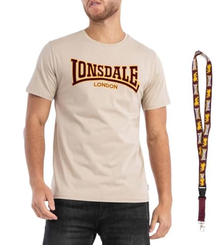 Lonsdale T-Shirt - Kurzarm Shirts - Herren Shirt - Limited Schluesselband (Classic Sand, 3XL) von Lonsdale