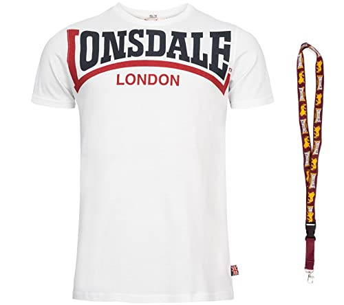 Lonsdale T-Shirt - Kurzarm Shirts - Herren Shirt - Limited Schluesselband (Creaton White, XL) von Lonsdale