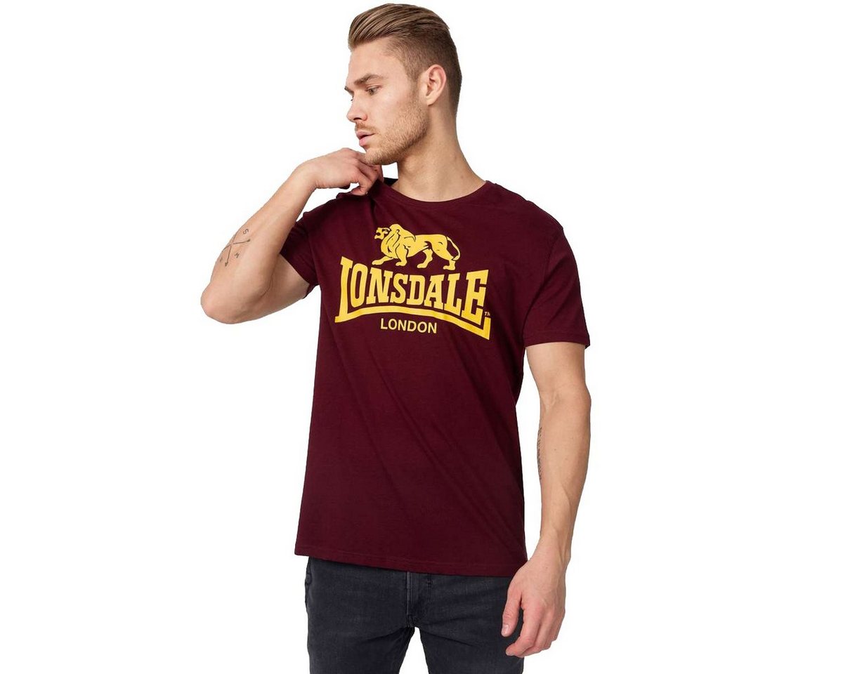 Lonsdale T-Shirt Lonsdale Herren T-Shirt Logo vintage oxblood S (1-tlg) von Lonsdale