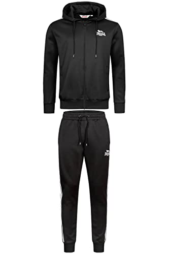 Lonsdale Trainingsanzug Herren 3XL Wetwood | Sportanzug Herren mit Kapuze Schmale Passform Trainingsanzug Mit Zip und Taschen Hausanzug Herren Warm von Lonsdale