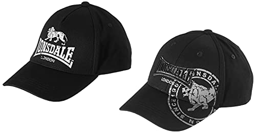 Lonsdale Unisex Kraftig dobbeltpakke Cap, Schwarz, Einheitsgröße EU von Lonsdale