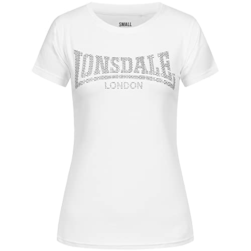 Lonsdale Damen Bekan T Shirt, White/Black, M EU von Lonsdale