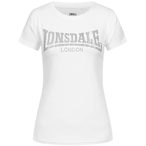 Lonsdale Women's BEKAN T-Shirt, White/Black, XS von Lonsdale