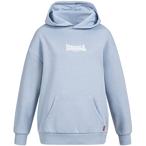 Lonsdale Women's KILMOTE Hooded Sweatshirt, Pastel Blue/White, L von Lonsdale