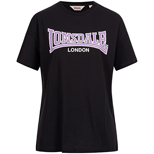 Lonsdale Damen Ousdale T-Shirt, Black/Lilac/White, M EU Lonsdale Damen Ousdale T-Shirt, Black/Lilac/White, M EU von Lonsdale