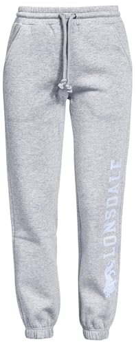 Lonsdale Women's PITTENTRAIL Sweatpants, Marl Grey Light/Pastel Blue, L von Lonsdale