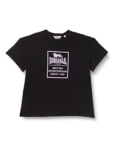 Lonsdale Women's RAMSCRAIGS T-Shirt, Black/Lilac, S von Lonsdale