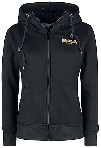 Lonsdale Women's ZENNOR Kapuzensweatjacke, Black/Gold, XS von Lonsdale