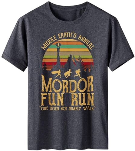 Lontse Middle Earth's Annual Mordor Fun Run One Does Not Simply Walk T-Shirt für Herren, GRAU, XX-Large Lontse Middle Earth's Annual Mordor Fun Run One Does Not Simply Walk T-Shirt für Herren, GRAU, XX-Large von Lontse