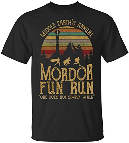 Lontse Middle Earth's Annual Mordor Fun Run One Does Not Simply Walk T-Shirt für Herren, Schwarz, 3X-Groß Lontse Middle Earth's Annual Mordor Fun Run One Does Not Simply Walk T-Shirt für Herren, Schwarz, 3X-Groß von Lontse