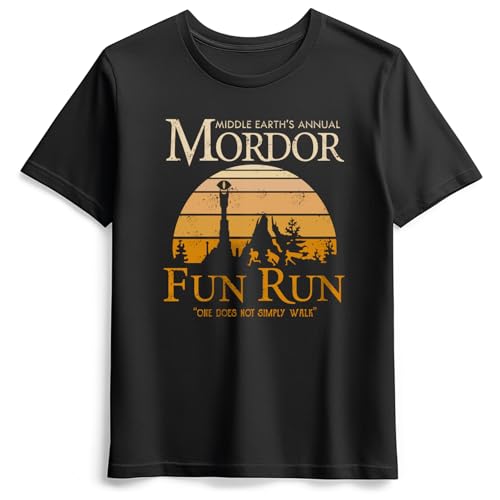 Lontse Middle Earth's Annual Mordor Fun Run One Does Not Simply Walk T-Shirt für Herren, Schwarz/K3, XX-Large Lontse Middle Earth's Annual Mordor Fun Run One Does Not Simply Walk T-Shirt für Herren, Schwarz/K3, XX-Large von Lontse