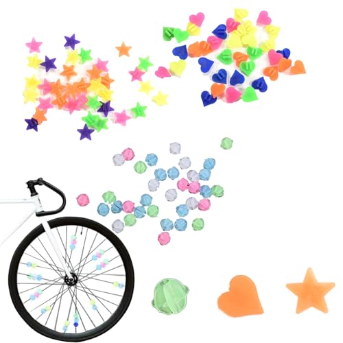Lonwiner 6 Stück Bunte Fahrradspeichen, Speichenreflektoren Fahrrad Kinder Fahrradzubehör Speichen Fahrrad Speichen Deko Zubehör für Fahrräder von Lonwiner