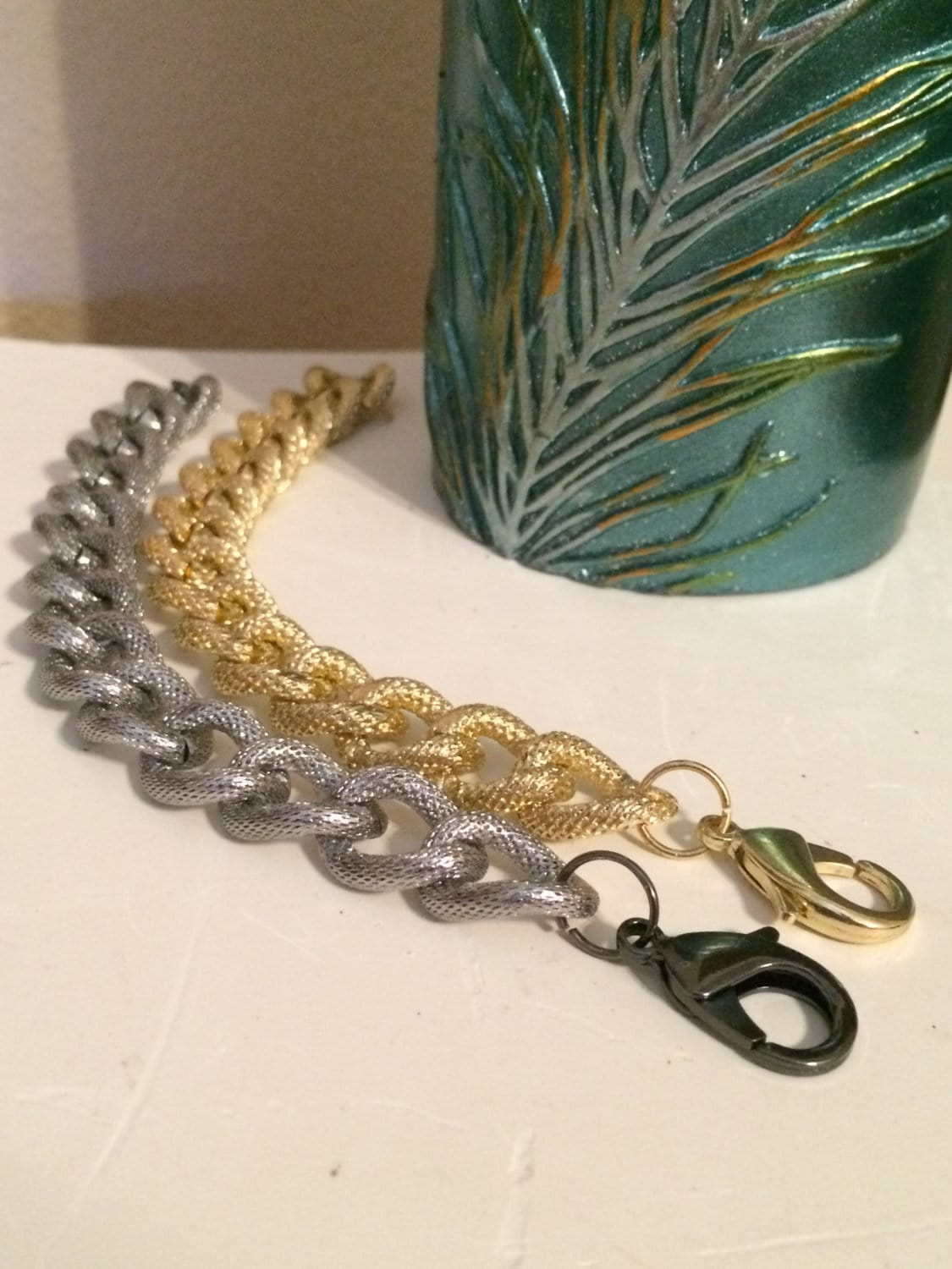 Gold/Silber Chunky Gliederkette Armband von LookWhatsNew