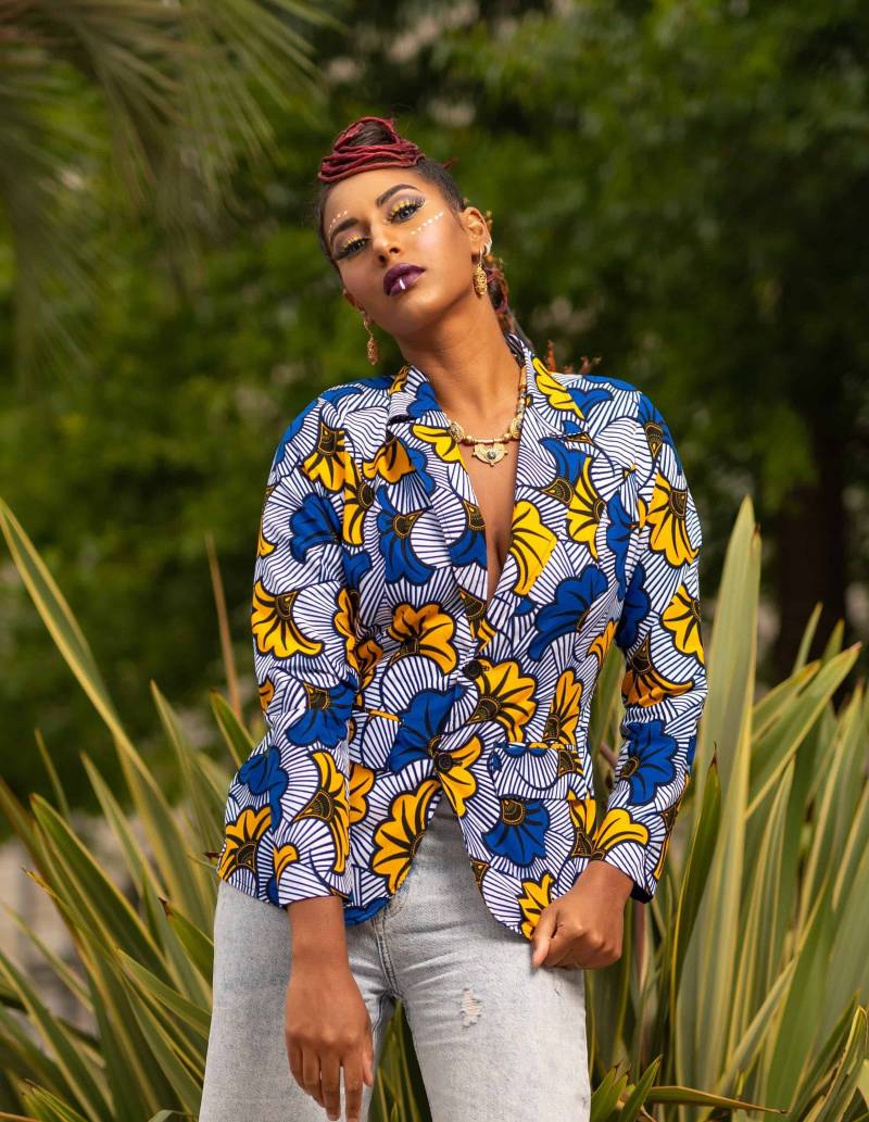 Kurze Mehrfarbige Wachsjacke von Lookafrochic