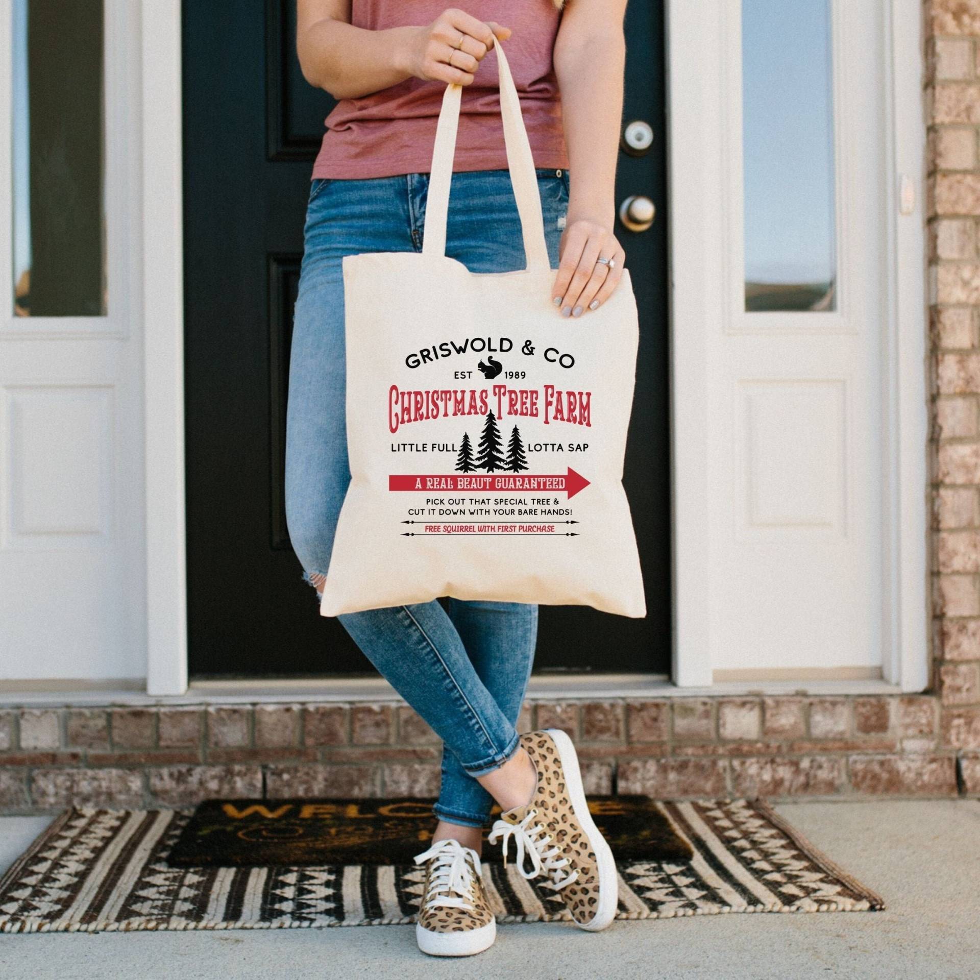 Christmas Vacation Tree Tote Bag, Funny Holiday Shirt, Movie Quote, Griswold National Lampoon Jolliest Bunch Christmas Vacation Tree Tote Bag, Funny Holiday Shirt, Movie Quote, Griswold National Lampoon Jolliest Bunch von Lookela
