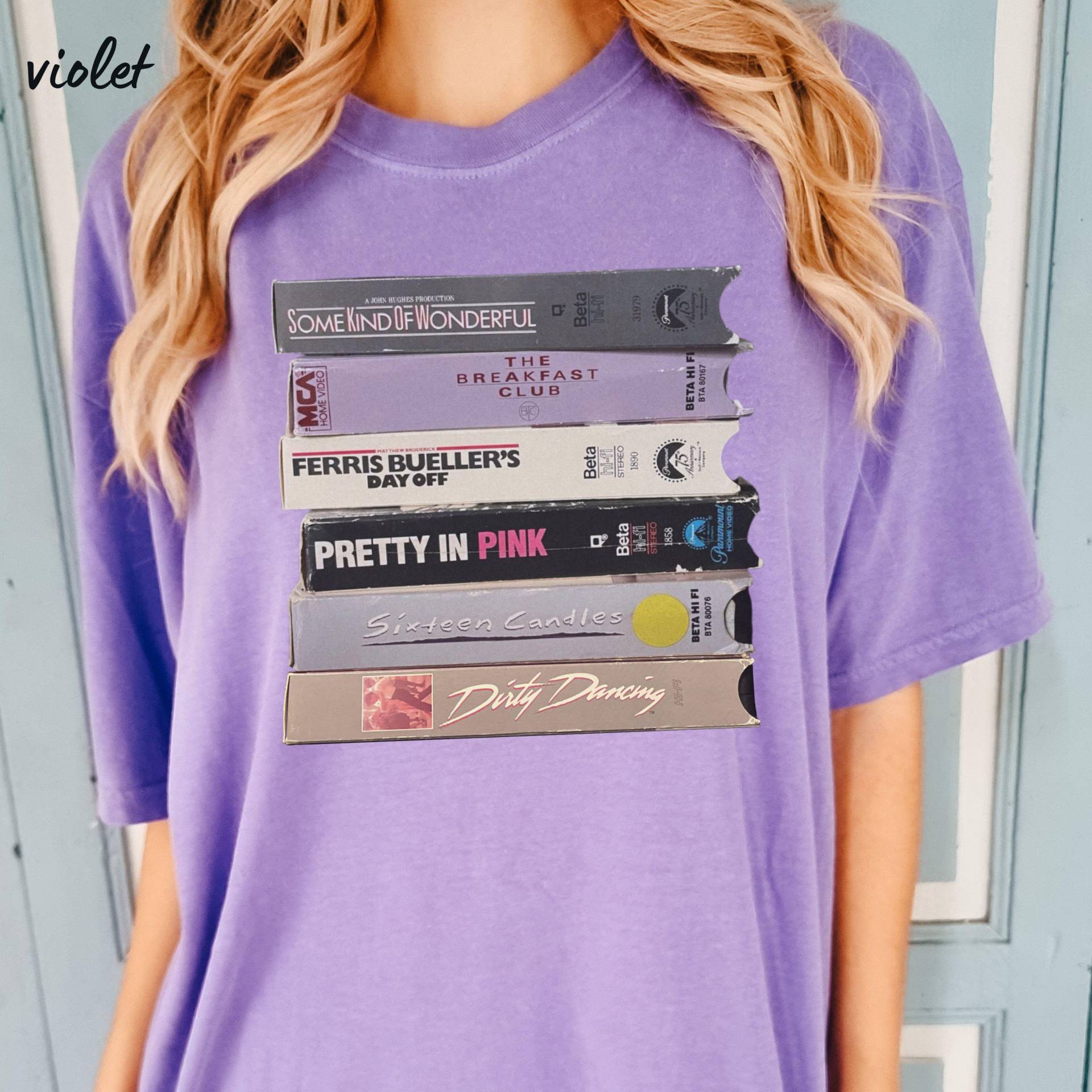 Comfort Colors® 80S Movies Vhs Tapes Shirt, Video Tape Romance Movies, Brat Pack, Teen Shirt von Lookela