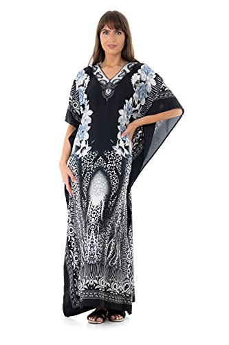 Look Glam Damen Maxi Oversized Kimono Kaftan Kleid in voller Länge von Looking Glam