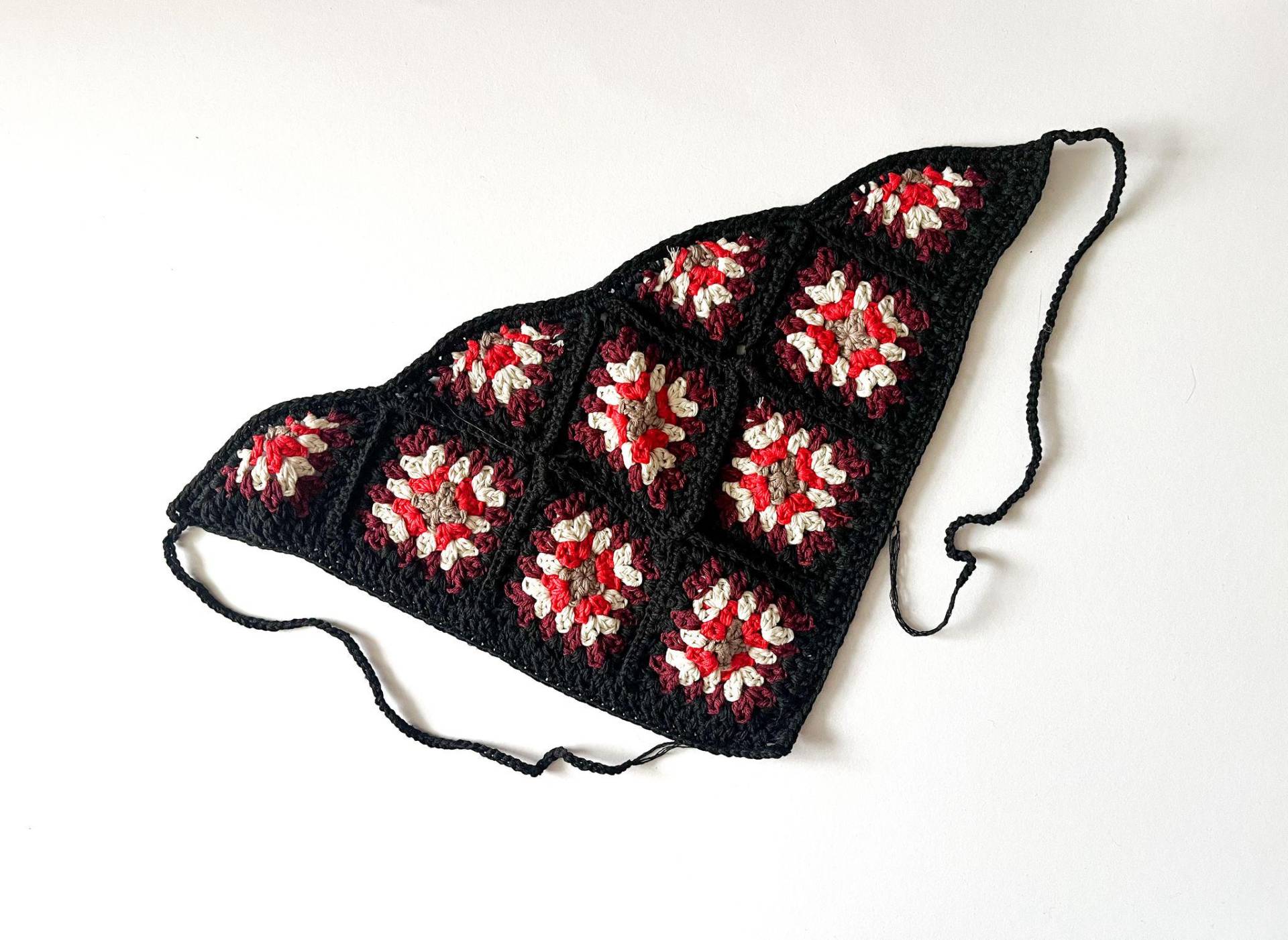 Gehäkelte Baumwolle Bandana, Gehäkelte Oma Quadrat Stirnband von LoomiaCrafts