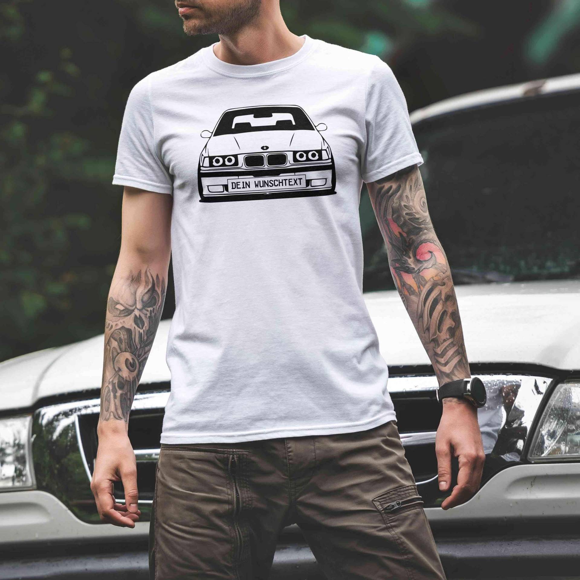 T-Shirt - E36, Personalisierbar Mit Deinem Wunschtext, Geschenk Für Petrolheads von Loomley