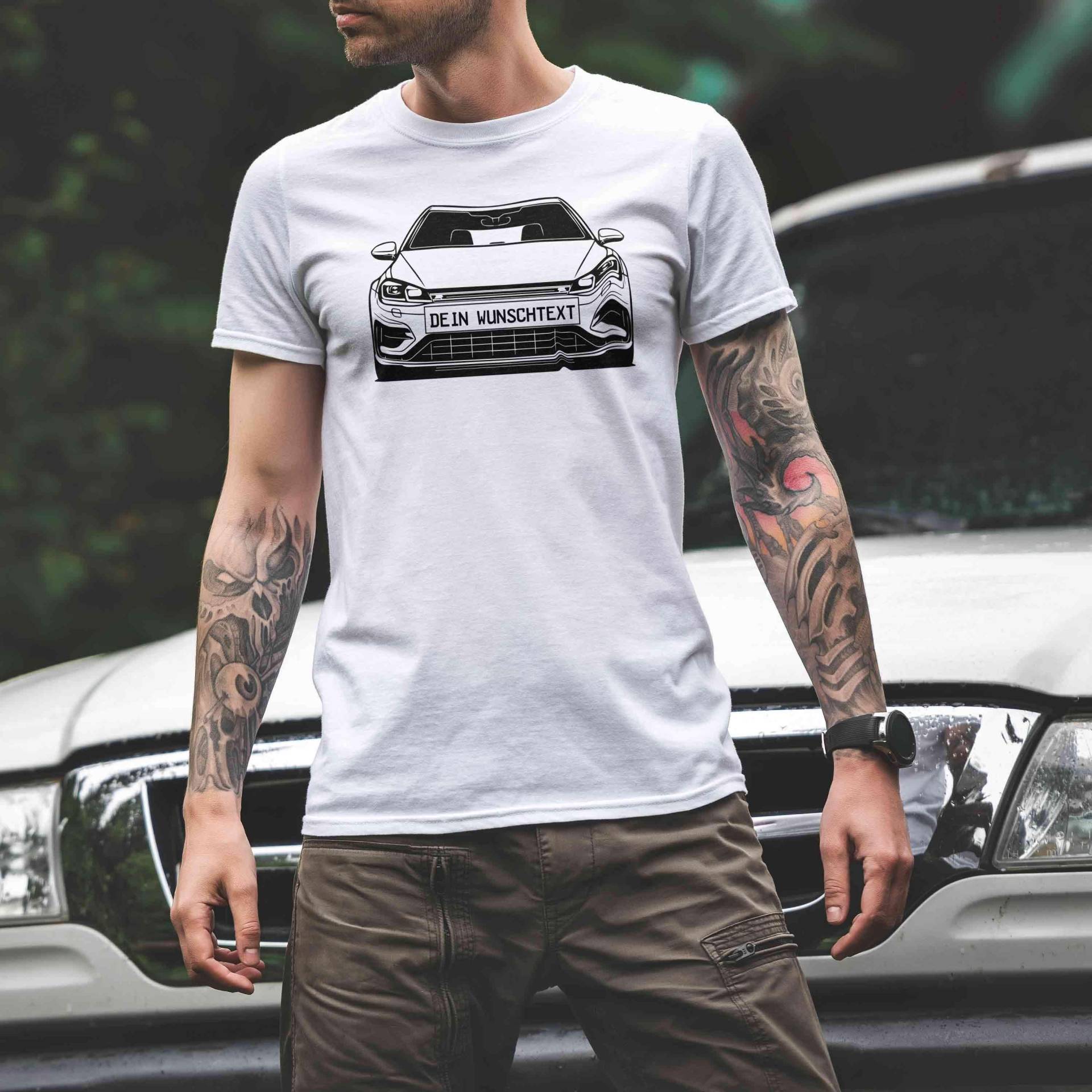 T-Shirt - Golf 7Er Print, Personalisierbar Mit Wunschtext, R Line, Geschenk Für Petrolheads von Loomley