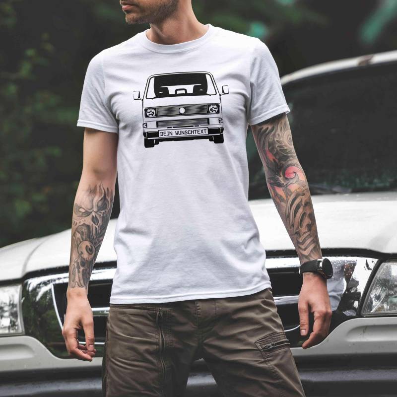 T-Shirt - T3, Personalisierbar Mit Deinem Wunschtext, Typ 2 Typ2-Modell "80, Multivan, Caravelle, Transporter, Geschenk Für Petrolheads von Loomley