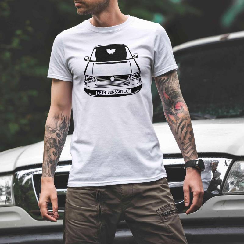 T-Shirt - T4 Facelift, Personlisierbar Mit Deinem Wunschtext Typ 7D, Typ 70, Multivan, Caravelle, Transporter, Geschenk Für Petrolheads von Loomley