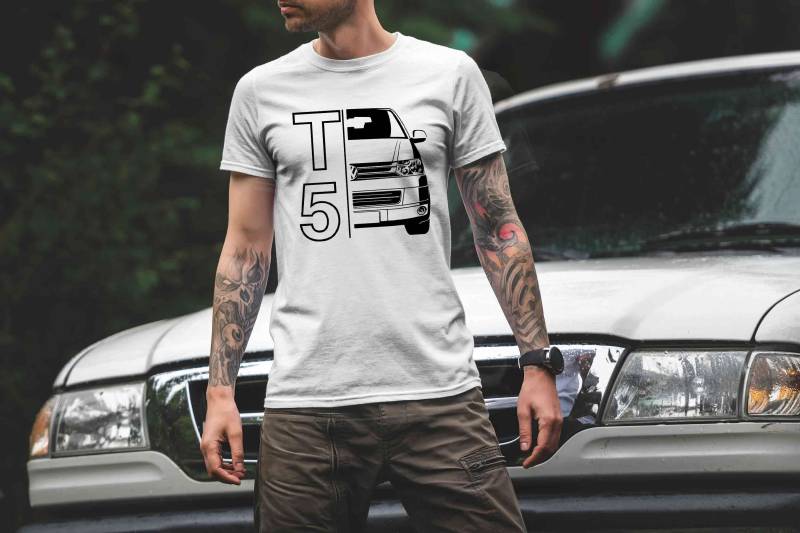 T-Shirt - T5 Facelift, Typ 7H/7E, Multivan, Caravelle, Transporter, Geschenk Für Petrolheads von Loomley
