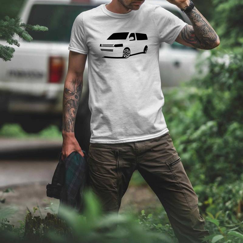T-Shirt - T5 Silhouette, Multivan, Caravelle, Transporter, Geschenk Für Petrolheads von Loomley