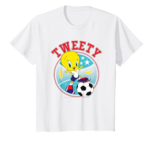 Kinder Looney Tunes Tweety Football Circle Camiseta T-Shirt von LOONEY TUNES