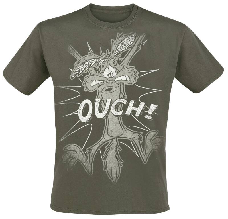 Looney Tunes Coyote - Ouch T-Shirt oliv in 3XL von Looney Tunes