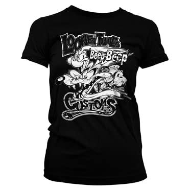 Looney Tunes Offizielles Lizenzprodukt Customs Damen T-Shirt (Schwarz), Medium von Looney Tunes