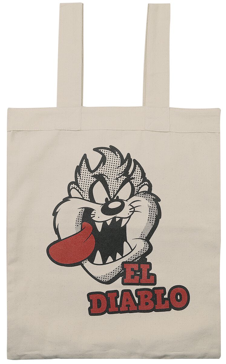 Looney Tunes Rucksack - Tasmanian Devil - More Veggies! - natur  - Lizenzierter Fanartikel von Looney Tunes