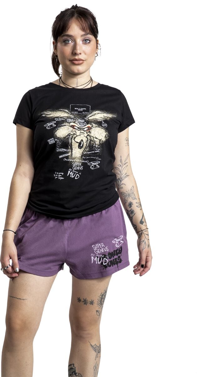Looney Tunes Schlafanzug - Wile E Coyote - S bis 3XL - für Damen - Größe 3XL - multicolor  - EMP exklusives Merchandise! von Looney Tunes