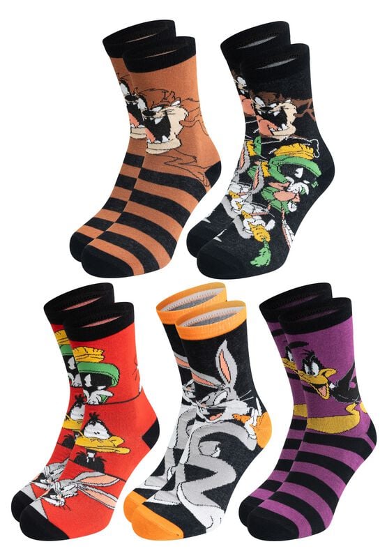 Looney Tunes Socken - Looney Tunes - 5er Pack Herrensocken - EU 40-45 - für Männer - Größe EU 40-45 - multicolor  - Lizenzierter Fanartikel von Looney Tunes