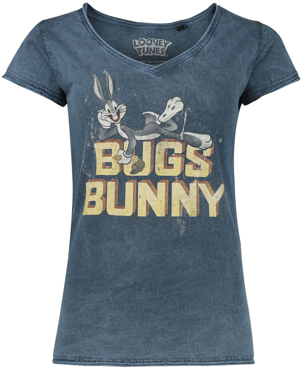 Looney Tunes T-Shirt - Bugs Bunny - S bis XXL - für Damen - Größe L - blau  - EMP exklusives Merchandise! von Looney Tunes