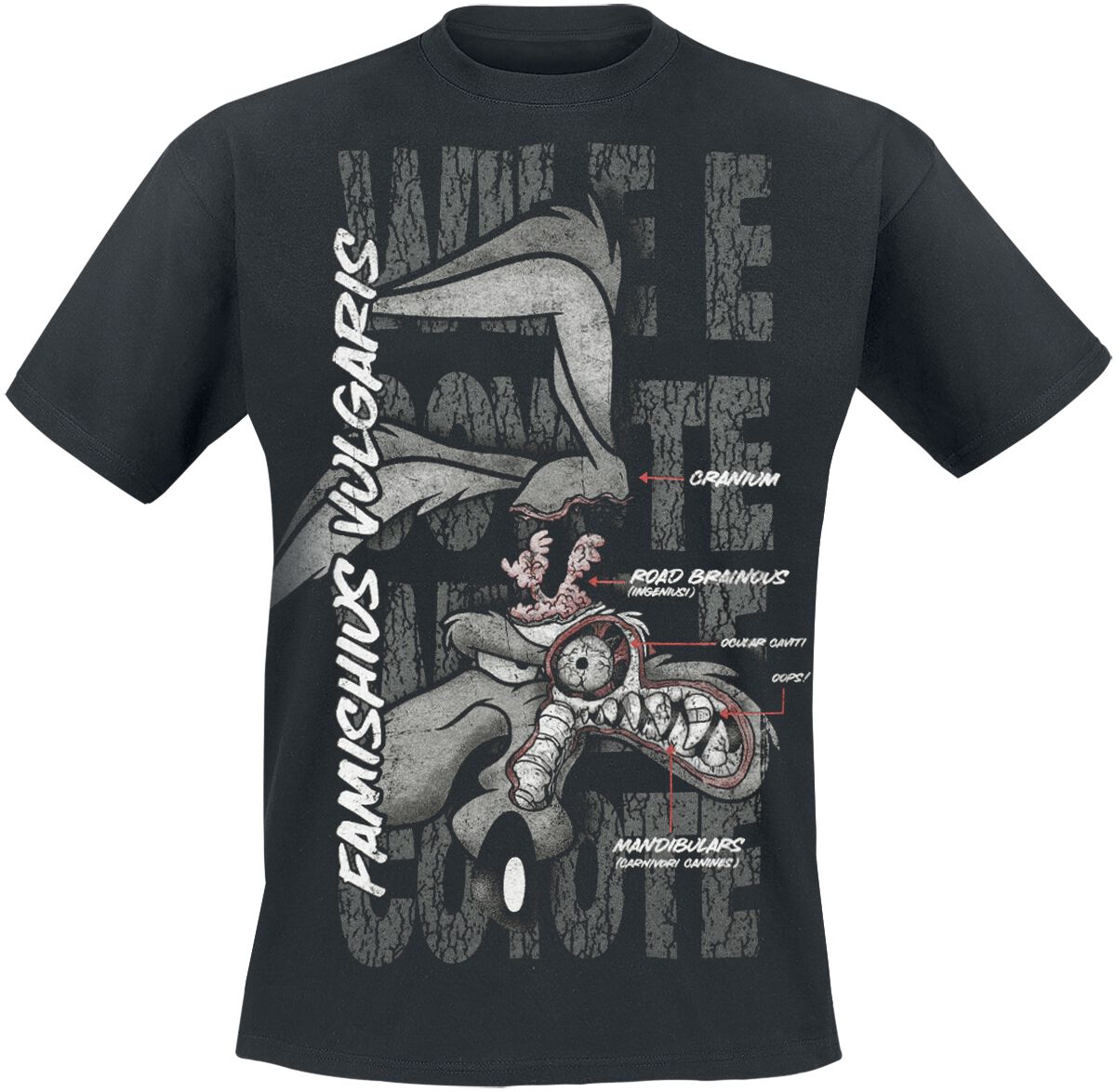 Looney Tunes T-Shirt - Coyote - Famishius Vulgaris - S bis 3XL - für Männer - Größe L - schwarz  - EMP exklusives Merchandise! von Looney Tunes