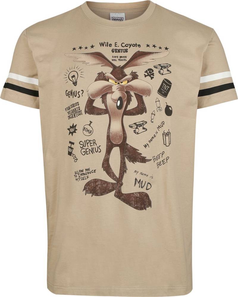 Looney Tunes T-Shirt - Coyote Genius - S bis XXL - für Männer - Größe XXL - beige  - EMP exklusives Merchandise! von Looney Tunes