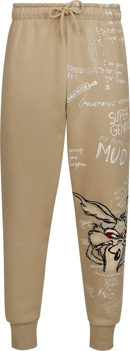 Looney Tunes Trainingshose - Coyote - S bis 3XL - für Männer - Größe 3XL - beige  - EMP exklusives Merchandise! von Looney Tunes