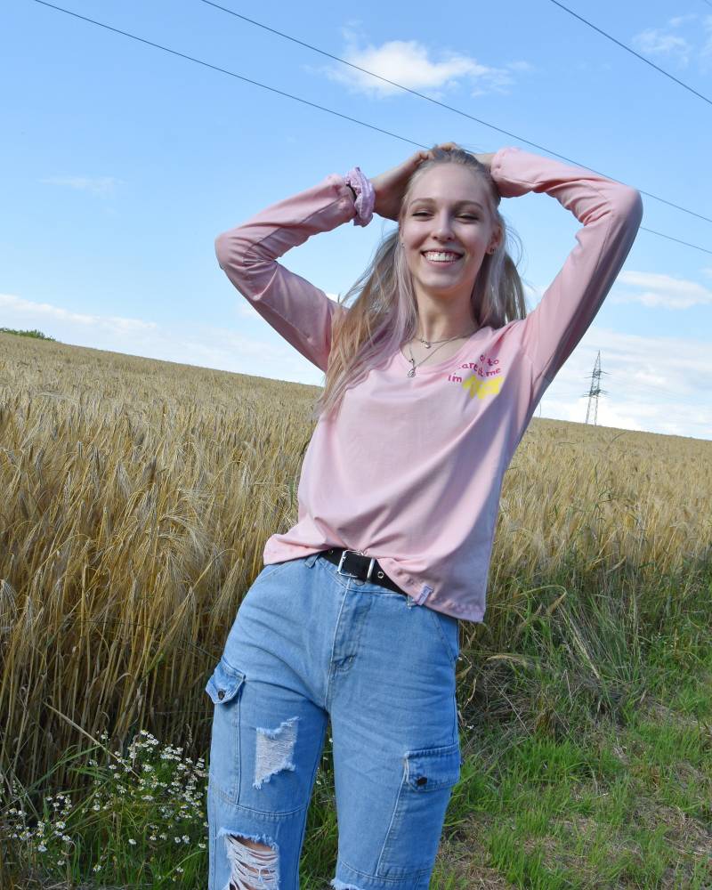 I'm Art _ Shirt Tailliert, V-Ausschnitt Und Lange Ärmel von LoonyLeahDesign