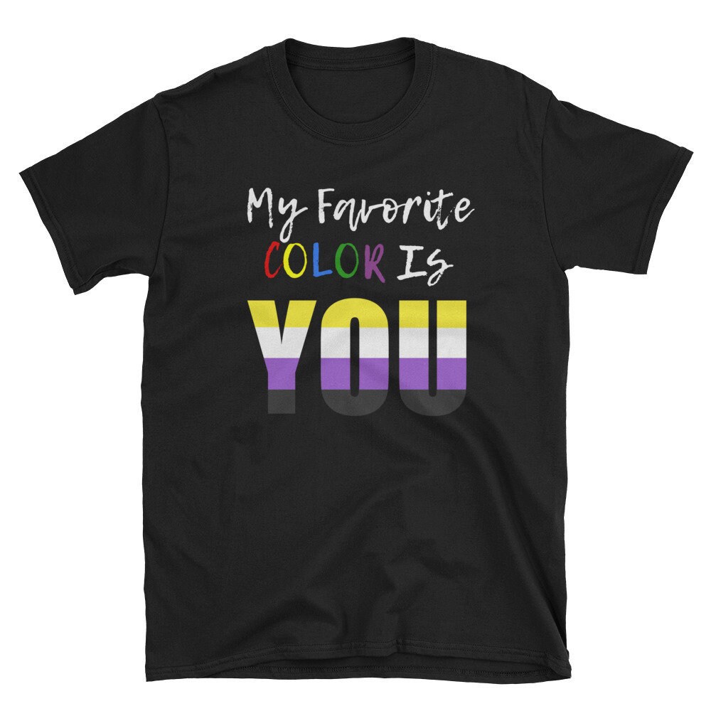 Meine Lieblingsfarbe - Nonbinary/Genderqueer Flagge Lgbtq + Stolz T-Shirt von LoonyMoonyProds