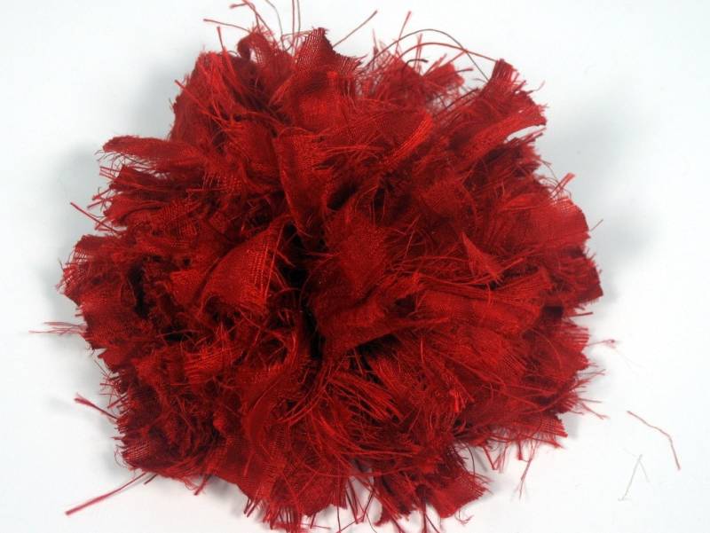 Rote Seide Blume Pins Anstecknadel Frauen Geschenke Dupionseide Blumen-Brosche Broschen Schal von LooptheLoop