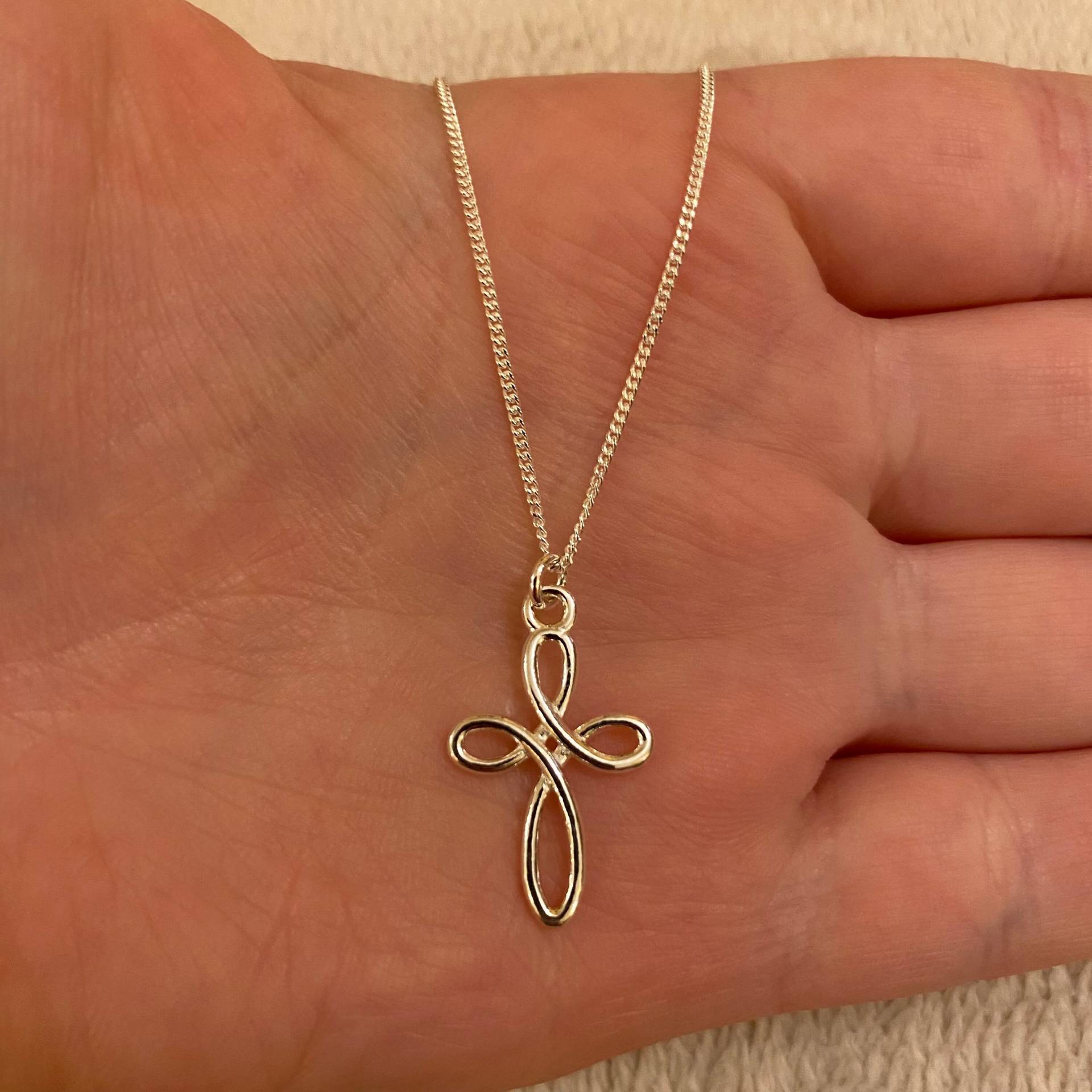 sterling Silber Halskette Mit Kreuz Anhänger, Halskette, Schmuck sterling Silber Halskette Mit Kreuz Anhänger, Halskette, Schmuck von LooseTheLock