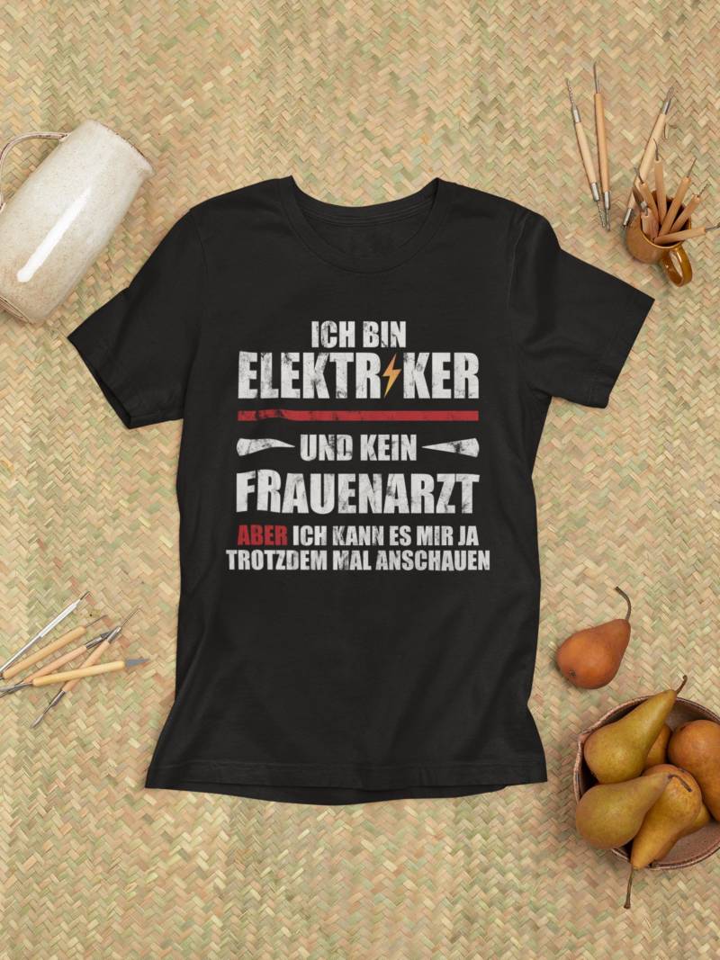 Lustiges Elektriker T-Shirt - Humorvoller Spruch Ich Bin Elektriker, Kein Frauenarzt Geschenkidee Für Männer von LootFactory
