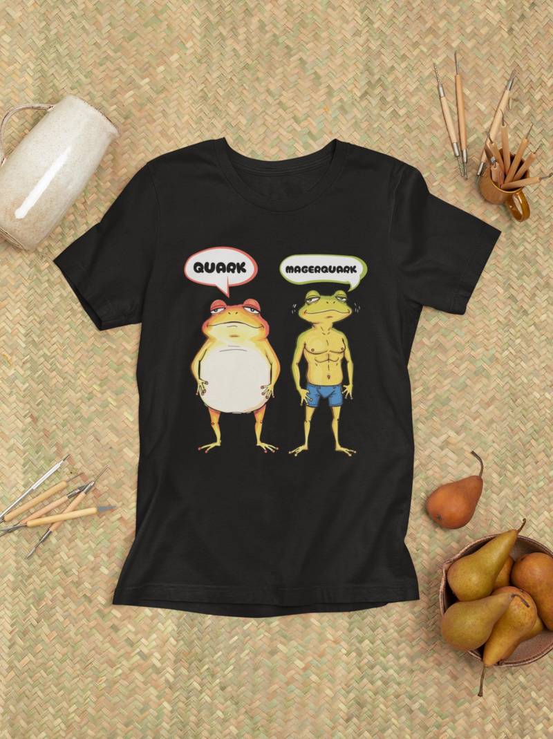 Gym Shirt Quark Vs Magerquark - Lustiges Fitness T-Shirt Für Männer | Frosch Cartoon Funshirt Geschenk Sportler & Bodybuilder von LootFactory