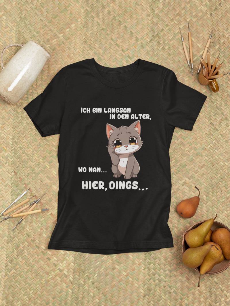 Lustiges Katzen T-Shirt Für Frauen | Spruch "Ich Bin in Dem Alter Hier Dings" Witziges Geschenk Freundin & Cat Lover von LootFactory