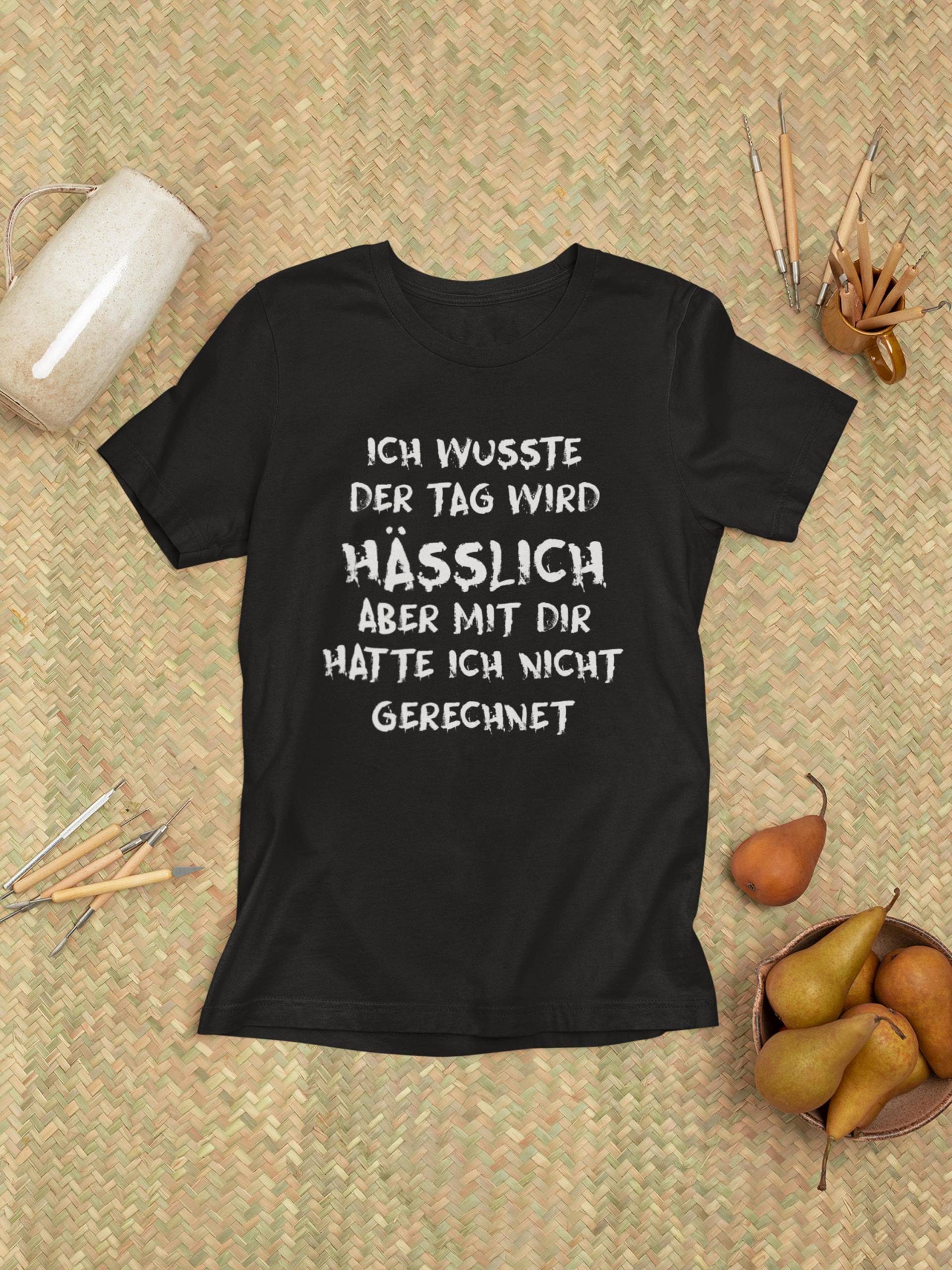 Lustiges Spruch T-Shirt Für Männer & Frauen | Sarkasmus Shirt "Ich Wusste, Der Tag Wird Hässlich"| Witziges Geschenk Humor Funshirt von LootFactory