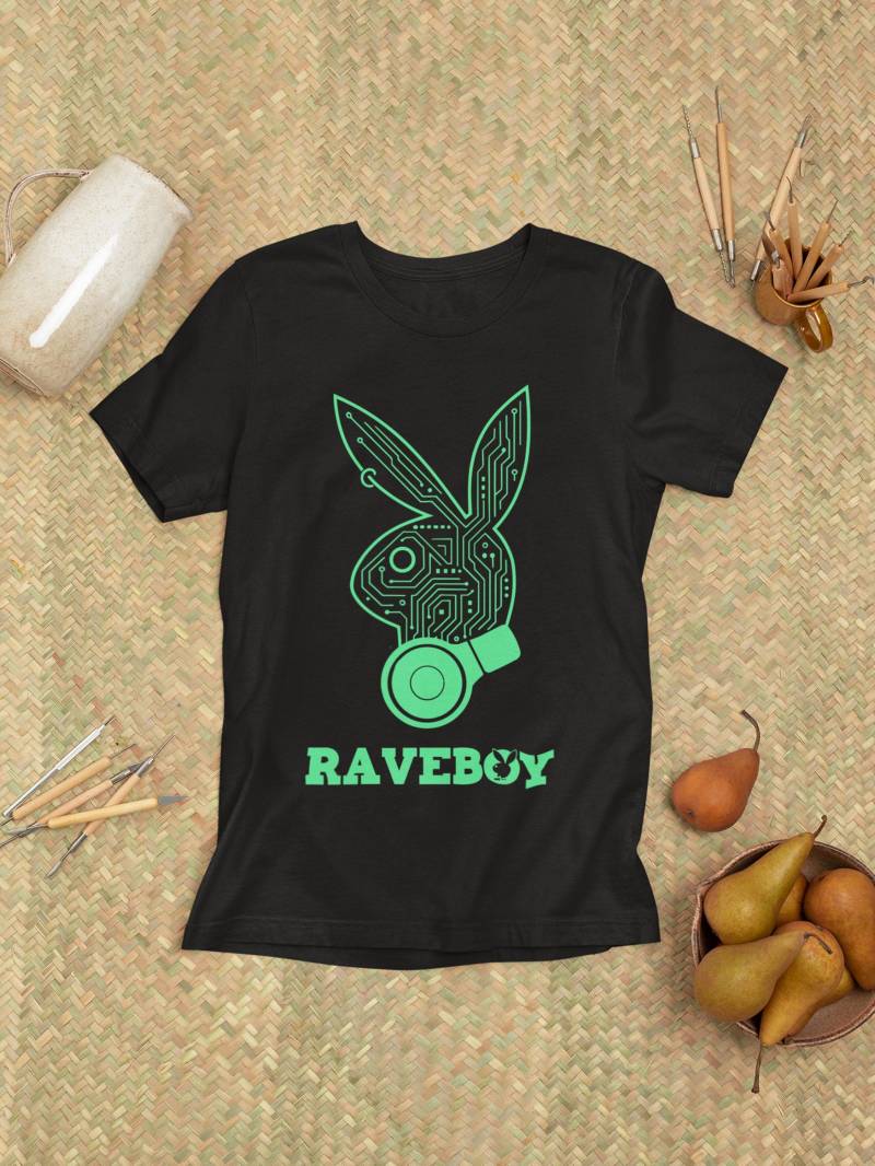 Raveboy Rave Shirt Männer | Neon Cyber Circuit T-Shirt Festival Outfit Herren Edm Techno Clubwear Geschenk Für Raver & Fans von LootFactory