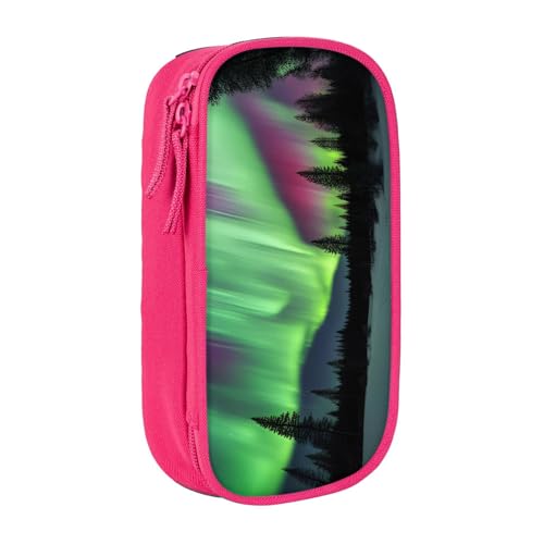 Federmäppchen mit Nordlichter-Motiv, Aufbewahrungstasche, großes Fassungsvermögen, tragbare Büro-Stifttasche mit Reißverschluss von Lootpe